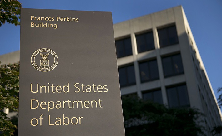 US Department of Labor Building Sign