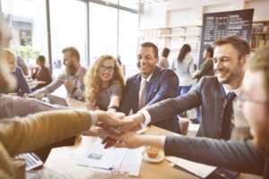 business partners meeting at a coffee shop