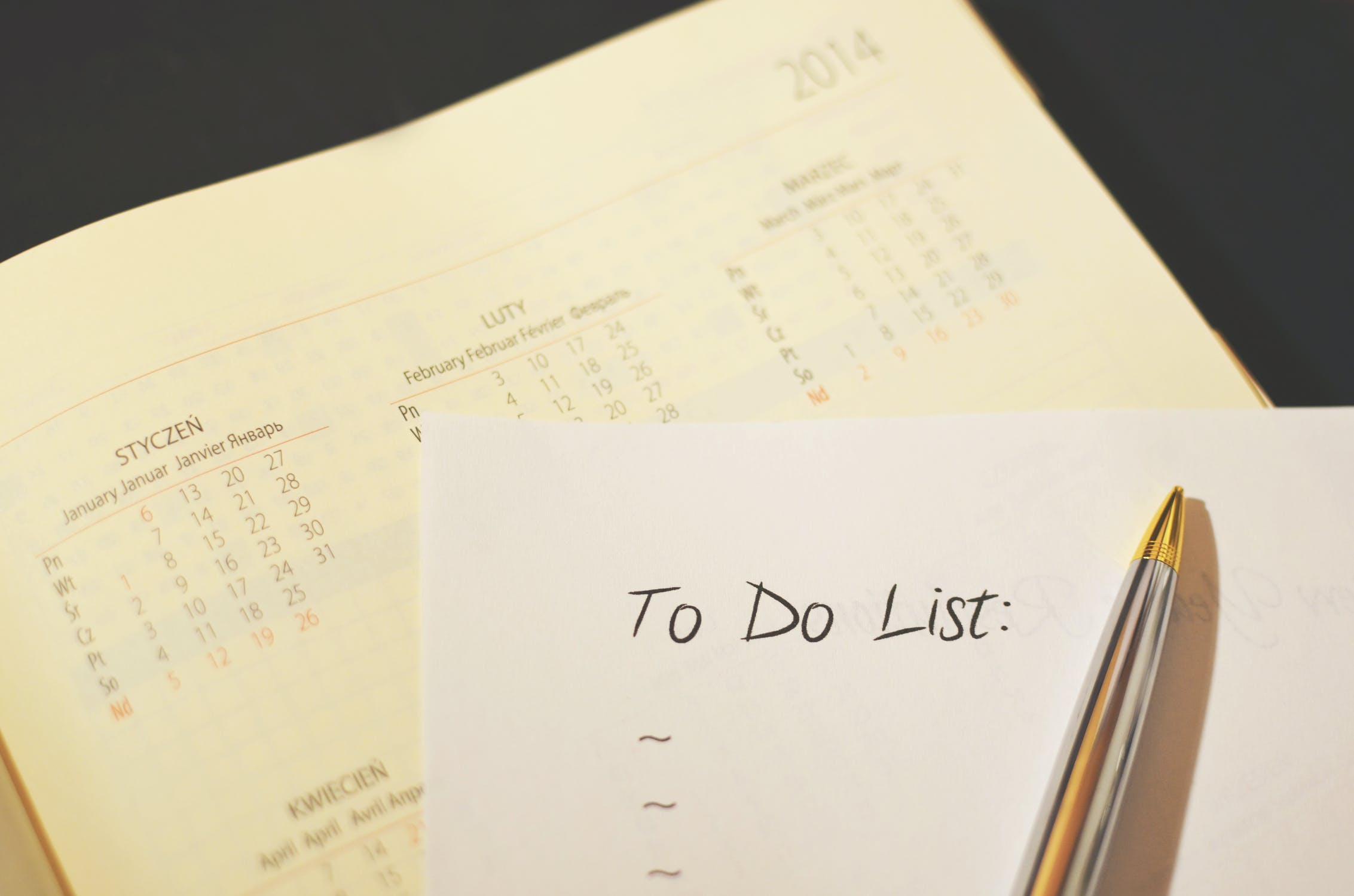 To-do list and calendar