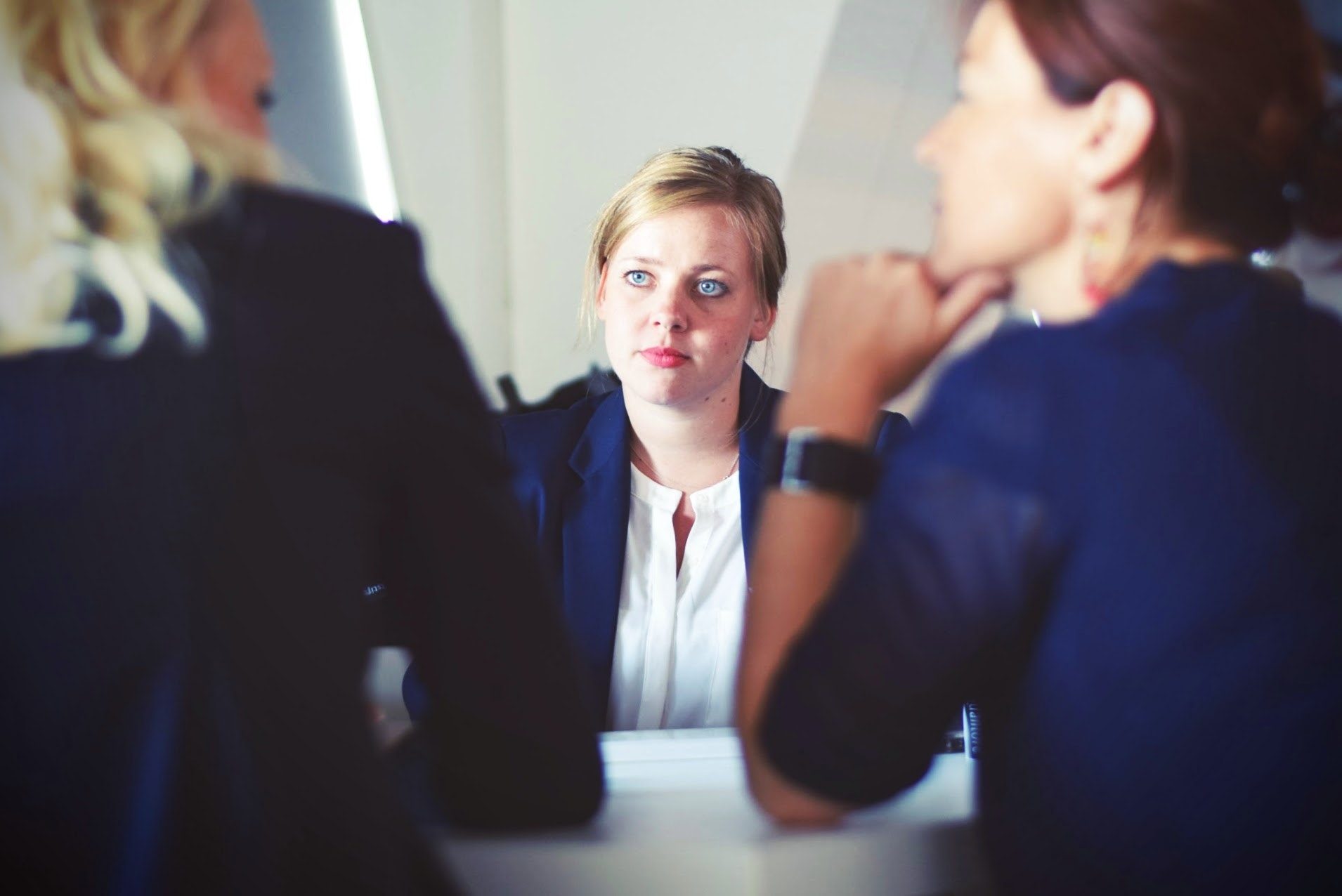 woman in a meeting