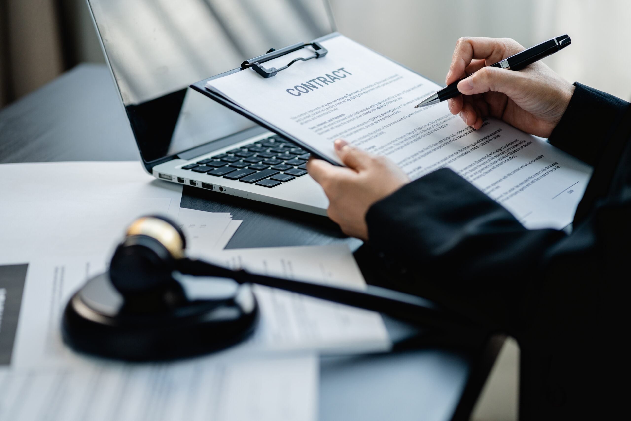 Signing a business contract